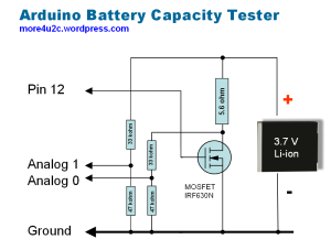Arduino Battery Capacity Tester Circuit